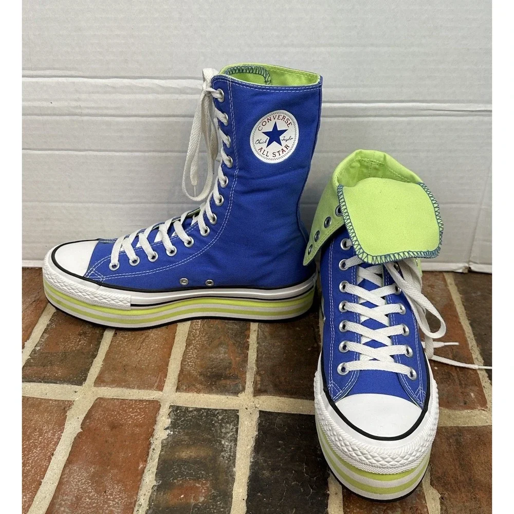 Converse All Star Blue Green High Top Sneakers 10